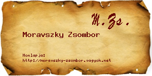 Moravszky Zsombor névjegykártya